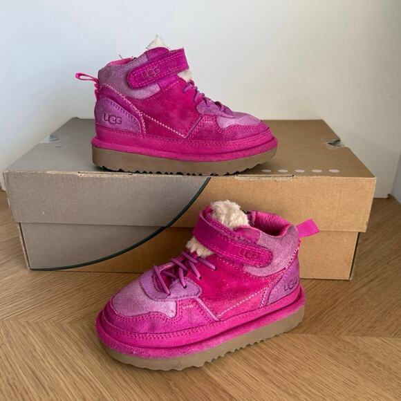 UGG Highland Hi Heritage Pink Toddler Boots - Sz 8 C - Picture 3 of 12